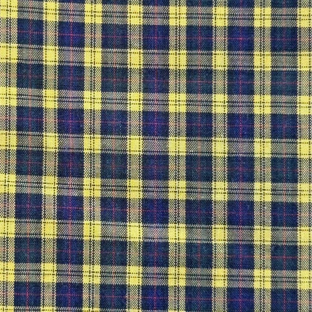 Polo Ralph Lauren Mens Plaid Button Down Shirt Yellow Navy Blue‎ Cotton Size M